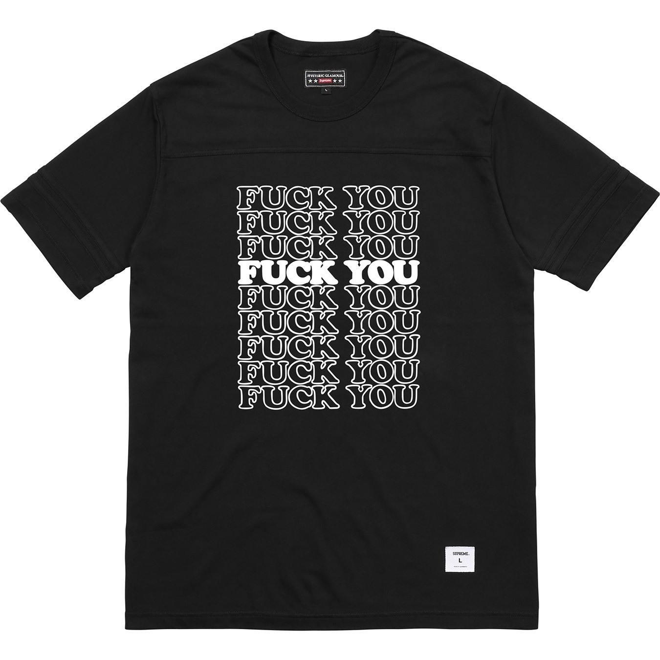 Supreme/HYSTERIC GLAMOUR Fuck You Football Tee view 3